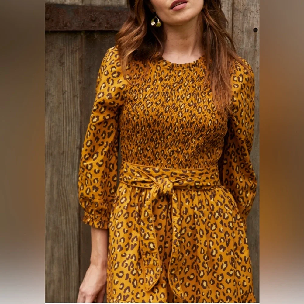 Printfresh NWT First Impressions dress Safari Sunset lounging leopard XL cotton - Picture 7 of 10